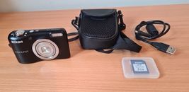 Cámara digital Nikon Coolpix L31 14,0 MP 3,6x zoom con estuche, tarjeta SD de 2 GB y USB