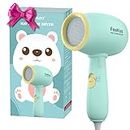 Feekaa Kids Hair Dryer, Portable Mini Baby Blow Dryer, Quiet Small Hair Dryer Travel Size for Children, Compact Kids Hairdryer with DIY Stickers, Gift for Boy & Girl Birthday, New Born, Baby Shower