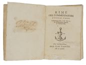 libro antico MANUZIO Aldina Annibal Caro Rime Venezia 1569 Prima rara edizione