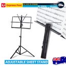 New PRO Folding Adjustable Music Sheet Stand Holder Black Portable STAND IN BAG