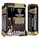 Guinness Draught│Nitrosurge│Stout Beer│4.1% vol│4x558ml│Perfect Pub Pour At Home│Guinness Six Nations│Ready for Rugby│Cans