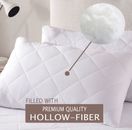 Hollow-Fiber Filled Pillows 1 Pack 2 Pack & 4 Pack Pillows with Quilted Cover
