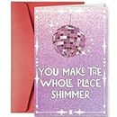 SuperShunhu Funny Birthday Card for Swiftie Fans, Taylor Birthday Card, Funny Birthday Card Gift for Swiftie, You Make The Whole Place Shimmer