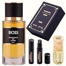 Parfum BOIS Senteur D'Argent - FRAGRANCES BY SASSO - Coffret Luxe - Extrait De Parfum 50ml + Musc 3ml + 2 Échantillons OFFERT - Coffret Cadeau Homme - Collection Privee
