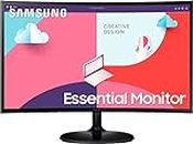 Samsung 24-Inch(59.8cm) FHD, 75 Hz, 1800R Curved 1,920 X 1,080 LED Monitor, VA Panel, Slim Design, AMD Freesync, Game Mode, Flicker Free, HDMI, Audio Port (LS24C360EAWXXL, Black)