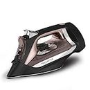 Rowenta Access Stainless Steel Soleplate Steam Iron with Retractable Cord 1725 watts Powerful steam diffusion, Cord easy storage, Auto-off, Anti-Drip, Portable, Ironing, Garment Steamer Black