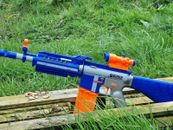 NERF BULLET pistola freccette morbide VERO LASER Warzone Fortnite esercito da battaglia giocattolo bambini Regno Unito