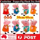 30cm/40cm Peppa-Pig Plush Toy George Peppa Dad Mum Soft Stuffed Doll Kids Gifts