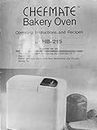 Chefmate Bread Machine Maker Instruction Manual & Recipes