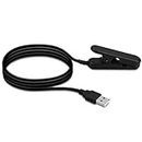 kwmobile Charger Cord Compatible with Polar V800 - Charger for Smart Watch USB Cable - Black