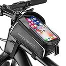 ROCKBROS Bike Phone Frame Bag Bike Phone Mount Bag Bike Accessories Waterproof Top Tube Bike Phone Case with Sensitive Touch Screen Bicycle Pouch Fits Phones Under 6.7"