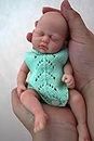 MYREBABY 7 Zoll Mini Silikon Baby, Reborn Babypuppen Silikon Ganzkörper Realistische Neugeborene Babypuppe Real Life Miniatur Babypuppe (Mädchen)
