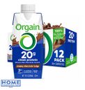 Orgain Clean Protein Grass Fed Shake Creamy Chocolate Fudge 12Ct