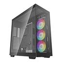 Deepcool Ch780 Mid-Tower Computer Case/Gaming Cabinet - Black | Support Mini-Itx/M-ATX/ATX/E-ATX | Pre-Installed 1 420 Mm Argb Side Fan - R-Ch780-Bkade41-G-1 - Tempered Glass
