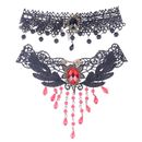 Lady Neck Jewelry Accessories Girl Lace Gothic Choker for Women Vintage S^`^