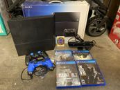 PlayStation 4 PS4 Black 1TB Console Bundle W/OG Box, Controllers, Games & Camera