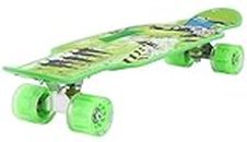 STRAUSS Cruiser Skateboard| Penny Skateboard | Casterboard | Hoverboard | Anti-Skid Board with High Precision Bearings | Wheels with Light |Ideal for All Skill Level (31 X 8 Inch), (Vibrant Green)