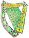 Royal Tara Celtic Threads Irish Harp Wall Plaque 6" Wall Plaque Hand Painted
