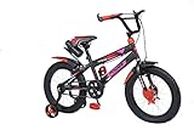 NORMAN JR, A1 Collection Designed in Scandinavia EU Kids Bike Bicycle for Toddlers and Kids 16 Inch Fully Adjustable with Back Seat & Support for Boys and Girls Cycle for 5 to 8 Years, Blood Red