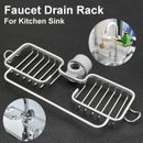 Kitchen Sink Rack Faucet Soap Sponges Holder Organizer Storage Drain Basket