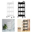 4 Tier Rolling Cart Storage Organizer Utility Cart for Office Home Bedroom
