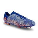 Nivia Encounter 9.0 F.B Stud Football Shoes for Mens/TPU Sole with PVC Synthetic Leather Upper for Sports/Light Weight Insole (R. Blue/Orange) UK-9