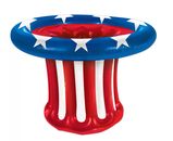 18'' H Air Self-Inflatable Patriotic Uncle Sam Hat Cooler for Beer Party Decor