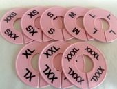 Round Clothing Rack Size Dividers Plastic Hangers Ring XXS-3XL (8 - 80 PC Sets) 