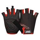 Nivia Rattle Sports Gloves Finger Cut Design Used for Gym Workouts, Weight Lifting, Exercise, Pull-Up, Crossfit, Cycling, Fitness, and Training with Good Grip and Soft Padding (Size - Large, Black)