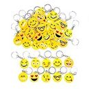 JZK 50 x Emoji keychain emoticon keyring for children birthday party favours party bag fillers kids party thank you gift give away gift ideas