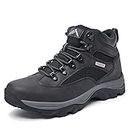 CC-Los Men's Waterproof Hiking Boots Lightweight & All Day Comfort Black Size 9-9.5