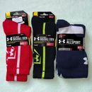 Under Armour Underwear & Socks | 4 New Under Armour Men’s Md 4 - 8 1/2 Baseball Crew All-Sport Socks Nwt | Color: Black/Red | Size: M