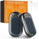 Hand Warmers Rechargeable USB & Reusable 2 Pack for Up to 12 hrs, Portable Electric Hand Warmer Electronic Pocket Heater, Tech Gifts for Men Women Raynauds Golf Skiing Hiking Camping Climbing Fishing