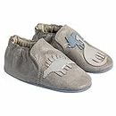 Robeez Baby Shoes Soft Sole Ramsey Grey - Grey - 6-12M Toddler - Boys