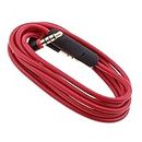 Optimuss Replacement Audio Cable with Talk/Mic Remote for Beats by Dr. Dre, Studio, Studio 2, Solo, Solo 2, Mixr, Pro - Compatible with iPhone 4/4S/5/5S/6/6S/6S Plus Red