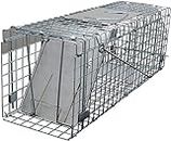PestExpel® Live Catch, Rabbits, Squirrels, Mink, Feral Cat, Vermin,Animal Folding Cage Trap (Medium)