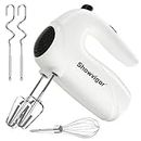 Showvigor Kitchen Mixer Electric Handheld - Portable Hand Mixer Electric with 5 Stainless Steel Accessories Whisk, Food Beater for Whipping Mixing Cookies Cakes Eggs Dough