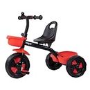 Bumtum Tricycle Ride | Play & Plug Cycle for Kids | 2-5 Years - Tricycles for Boy & Girl | Sturdy Designs with Storage Box, Horn and Guarded Seats, Heavy Wheels (Red)