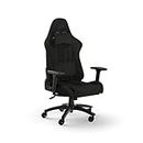 Corsair TC100 RELAXED Gaming Chair - Fabric - Racing-Inspired Design - Lumbar Pillow - Detachable Memory Foam Neck Pillow - Adjustable Seat Height - Adjustable Armrests - Black