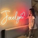 Custom Neon Signs, Personalized LED Neon Sign Customizable for Wedding Decor Gift, Neon Name Lights Signs for Bedroom Wall Home Bar Beauty Salon Business Logo (Optional 15" to 60")