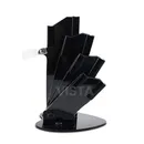 acrylic Black knife holder for 3" 4" 5" 6" knife + peeler knife blocks stand for ceramic knife set