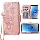 WWAAYSSXA Compatible with Moto E5 Play E 5 Cruise 5E Go Wallet Case Wrist Strap Lanyard Leather Flip Card Holder Stand Cell Accessories Phone Cover for Motorola MotoE5play MotoE5 E5play Men Rose Gold