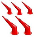 5 PACK Caulking Nozzle for Caulking Gun, Reusable Caulk Nozzle Applicator, Durable Epoxy Piston Caulk, Replacement Extension Tool Supplies Applied in the Construction (Curved Red)