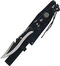 Frost Cutlery & Knives TR1124B Army Battle Space Bowie Fixed Blade Knife with Black Finish Aluminum Handles