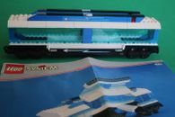 LEGO Train 9v Railway Express Cardeck Carrello 100% completo & libro di istruzioni