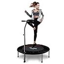 LeJump 40" Mini Fitness Trampoline For Adults and Kids with Bar Handle, Indoor Outdoor Trampoline with Silent Exercise Rebounder, Fitness Body Exercise Equipment Maximum Weight Limit 220lbs