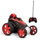 BAYBEE 1:24 Scale Rechargeable Remote Control Stunt Car for Kids, RC Cars with 360 Wheel Spin, Flip & 2.4G Remote | Racing Remote Cars Toys | Remote Control Car for Kids 5+Years Boy Girl (Red)