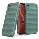 Zapcase Back Case Cover for iPhone XR | Compatible for iPhone XR Back Case Cover | Matte Soft Flexible Silicon | Liquid Silicon Case for iPhone XR with Camera Protection | Dark Green