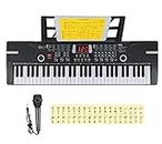 Hricane Kids Piano Keyboard, 61 Keys Beginner Electronic Keyboard Portable Digital Music Keyboard