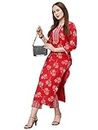 ANNI DESIGNER Women's Cotton Blend Printed Straight Kurta with Pant (Lalbagh Red_5XL_Red_XXXXX-Large)